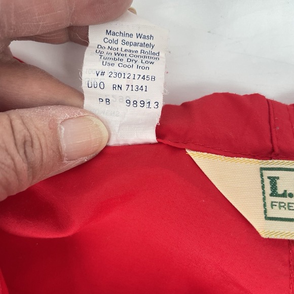 Vintage 90s LL Bean Full Side Zip Pants Women M Red Hiking Outdoor Breakaway - Picture 7 of 13
